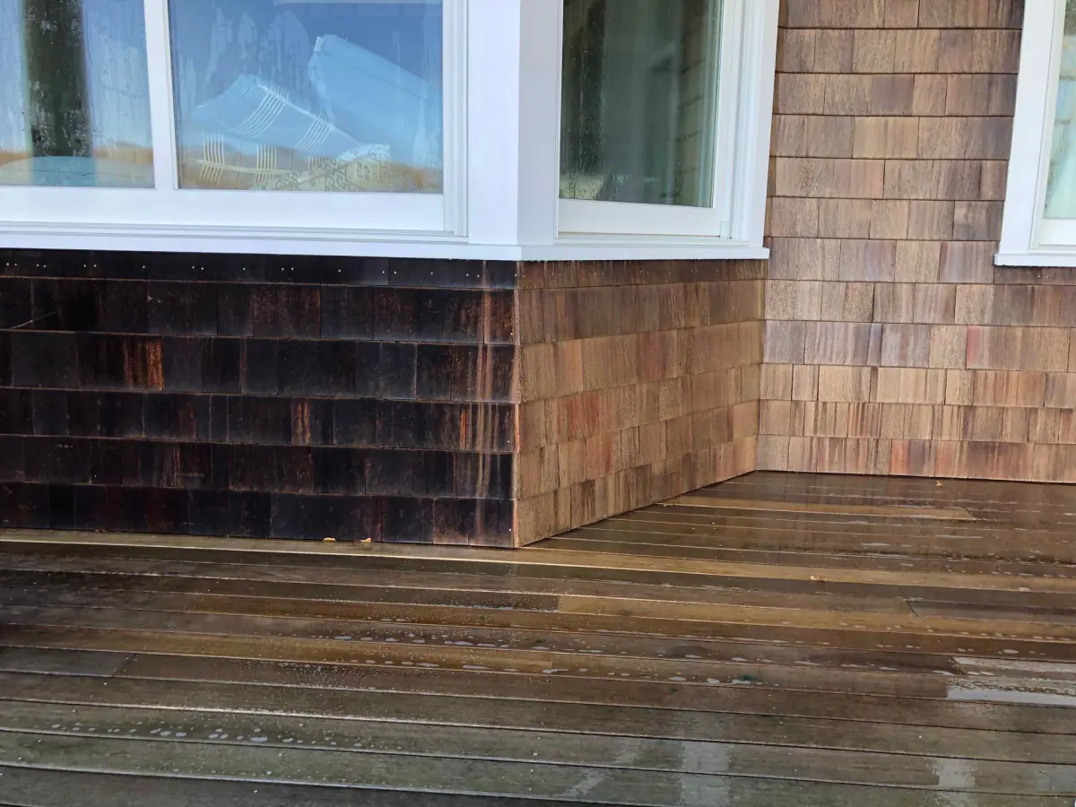 cedar shake restoration on Long Island by KOS Cleaning