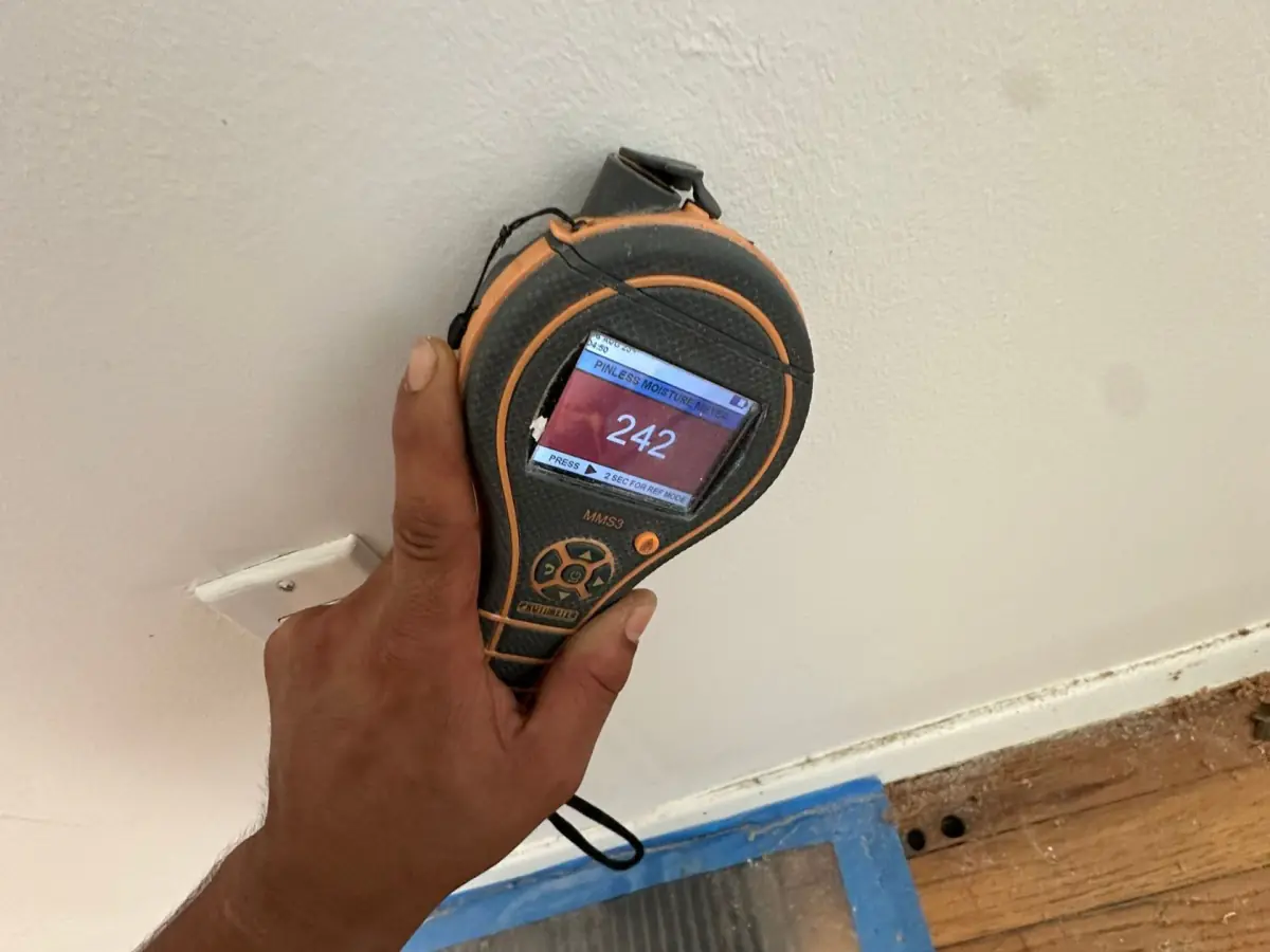 Thermal imaging used to decode moisture levels in walls