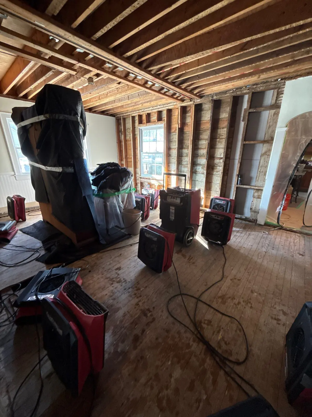 Water damage restoration at a home in Patchogue NY
