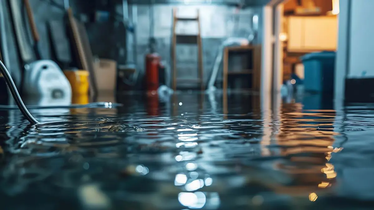 Basement water damage caused by heavy rain in a Long Island home. K.O.S. Restoration