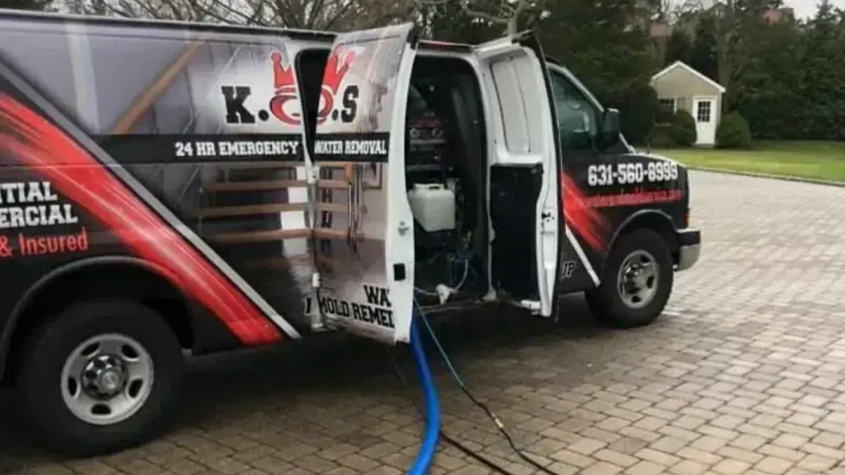 water damage restoration truck mounted water removal